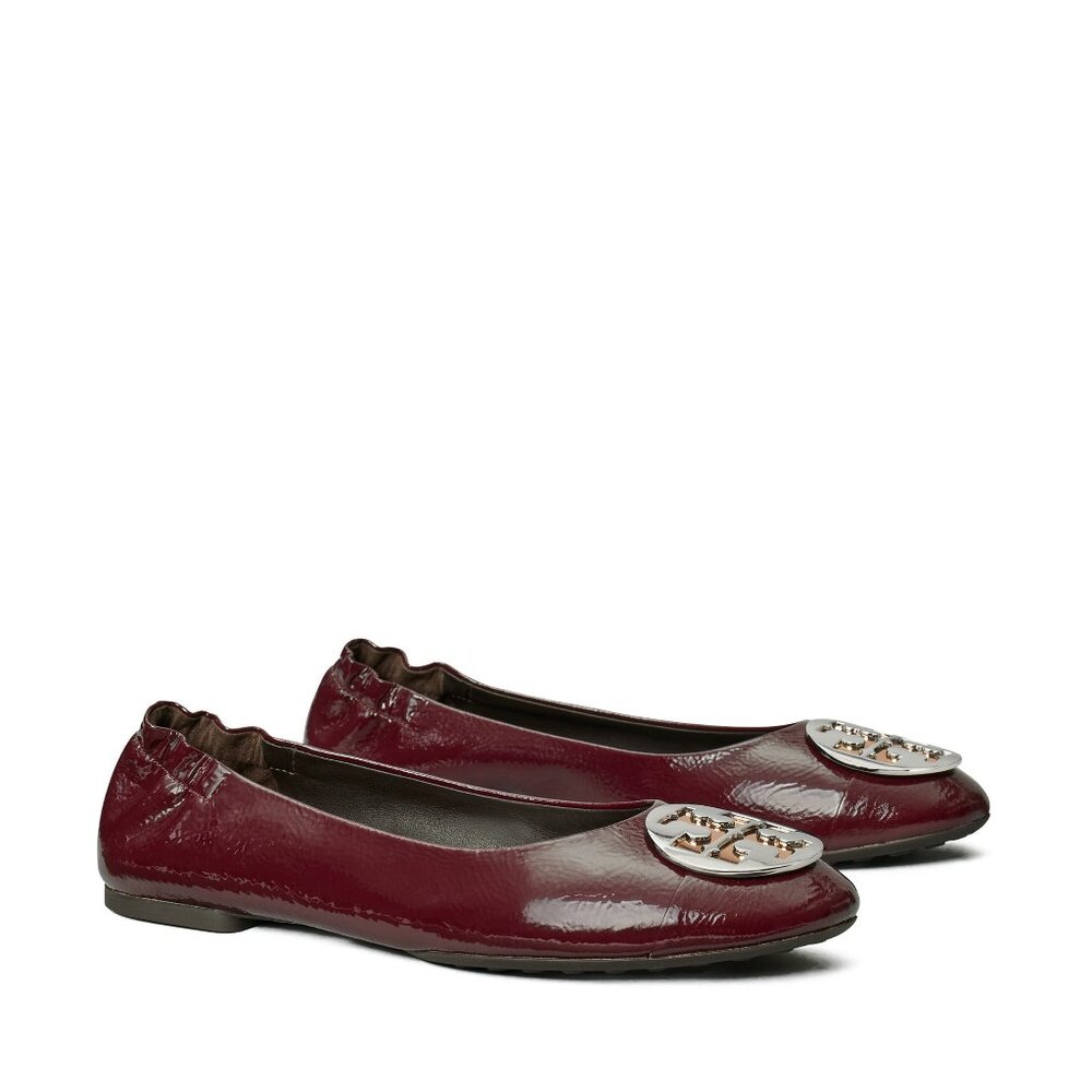 100% Auth TORY BIRCH Patent leather Claire Ballet Flat (Women size 6.5)